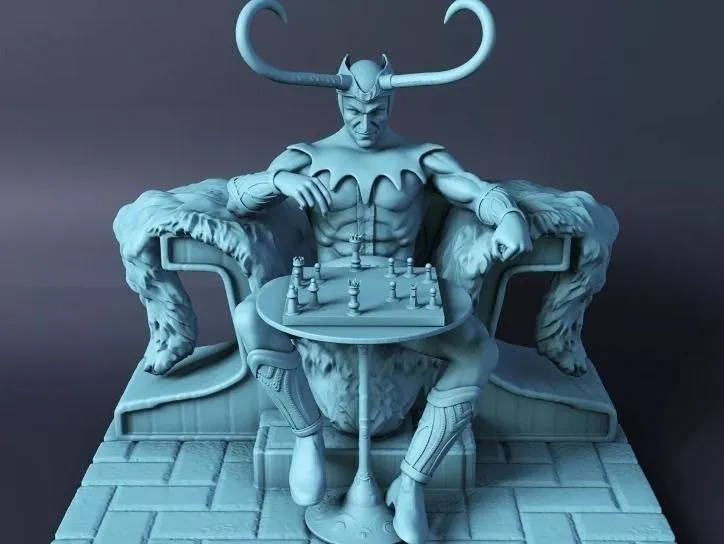 Loki playing chess